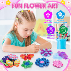 MUNDIDO Poke mat and flowers image highlighting easy, mess-free crafting setup