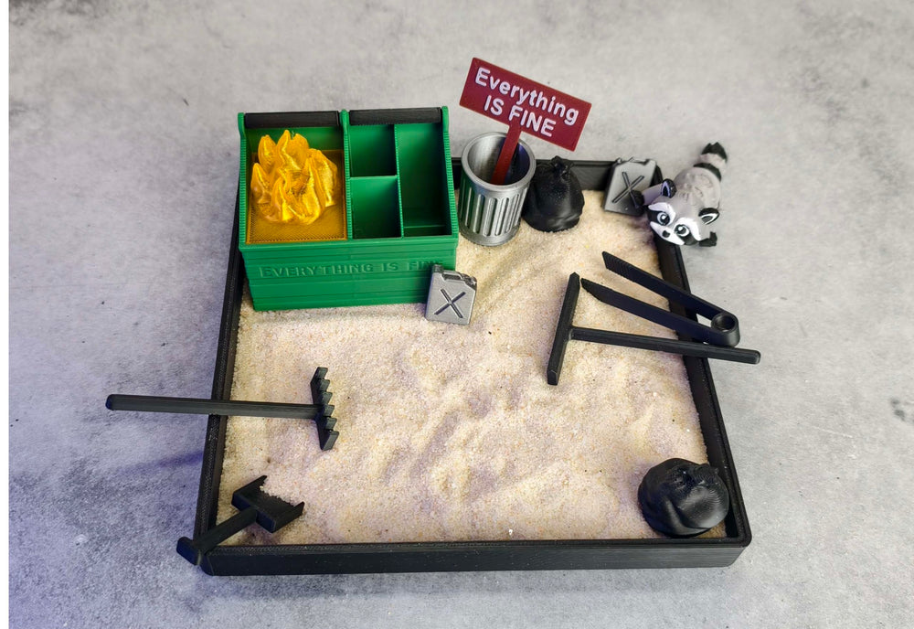 MunnyGrubbers Zen Garden sand included provides tactile texture for shaping.