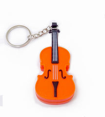 MunnyGrubbers World’s Smallest Violin keychain press action shows playback button.