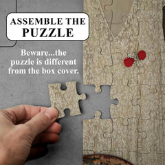 Murder Mystery Party puzzle assembly 23x29 inches delivers a satisfying reveal.