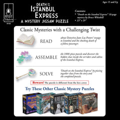 Murder Mystery Party storybook open invites immersive storytelling alongside the puzzle.