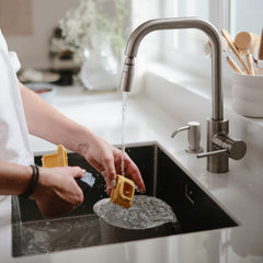 Mushie dishwasher-safe bath toy: top rack friendly for busy families.