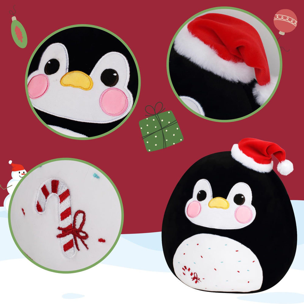 Mushymallow penguin stuffed animal decorates a 12-inch plush.