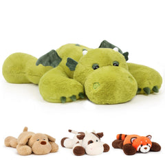 Mushymallow weighted dragon, 20-inch plush, ideal for cozy snuggles and décor.