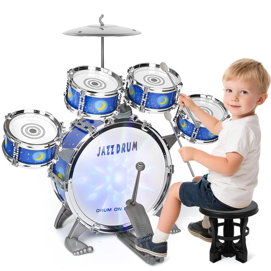 MusicForset kids drum set assembly guide enables quick, tool-free setup for instant play.