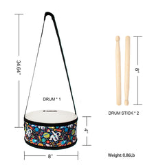 MUSICUBE bright-color wooden drum design appealing to toddlers.