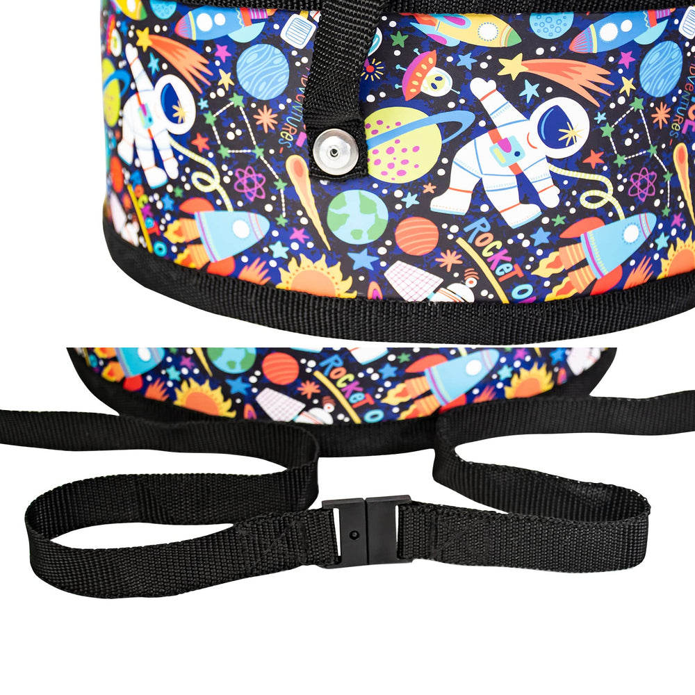 MUSICUBE drum set with adjustable strap for comfortable play.