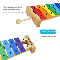 MusicCube xylophone with cards included for guided play.