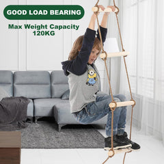 MUXHEL rope ladder with secure hooks for safety