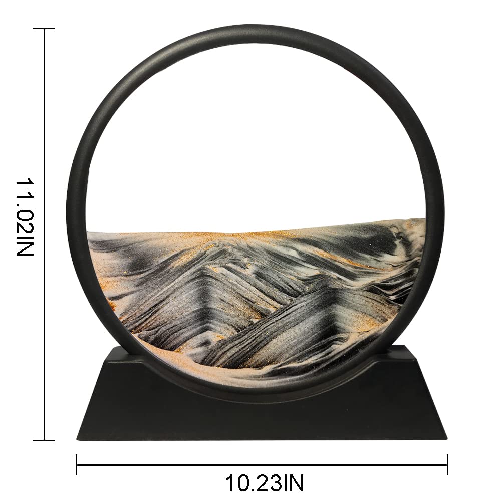 Muyan sand flow closeup shows 3D effect and color layers for relaxing viewing.