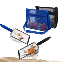 MUYIZI beach mesh shovel with durable stainless steel mesh for easy shell hunting
