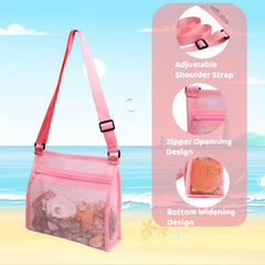 MUYIZI shell bags with mesh design for quick drying after beach play.