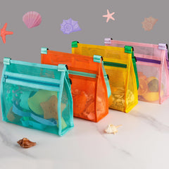 MUYIZI shell bags travel-friendly storage and wall-hanging option.