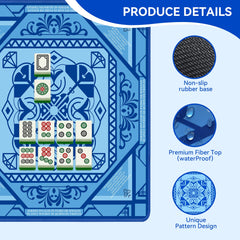 MuyuRise table mat blue reduces tile noise for quieter gaming sessions