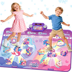 MUZREES Dance Mat with LED unicorn modes for energetic kids' play