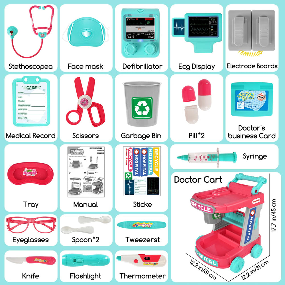 MUZREES doctor kit ECG-display for educational role play and rhythm understanding