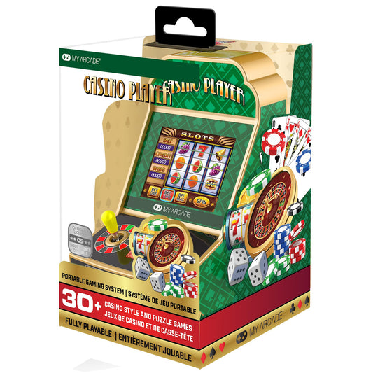 My Arcade Casino Player portable three-five-inch display for on-the-go casino action.