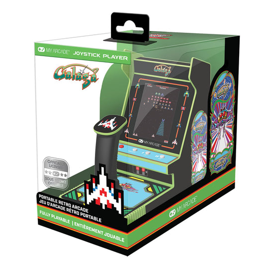 My Arcade Galaga joystick front view for portable retro play.