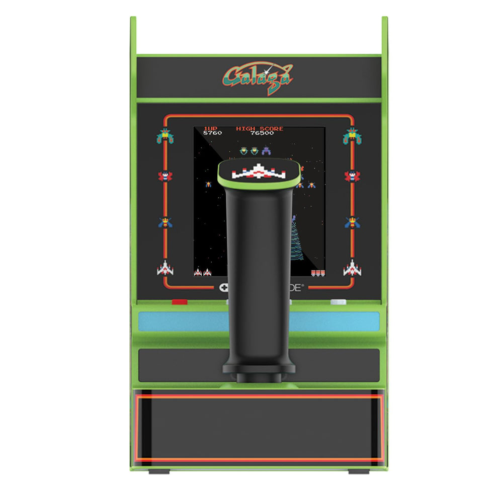 My Arcade Galaga power options with battery and USB-C support.