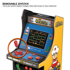 My Arcade Namco Micro Player Burgertime removable joystick enables flexible setup.