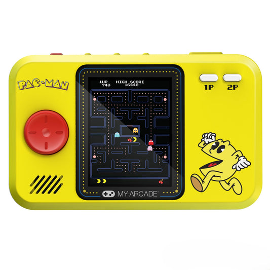 My Arcade Pac-Man Pocket Player Pro with 2.75-inch color display for portable arcade play.