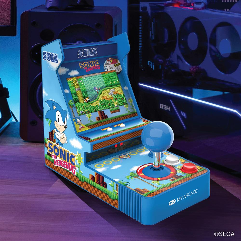 My Arcade Sonic Joystick Player arcade artwork emphasizes Sega classic vibes for fans