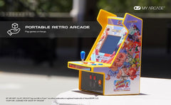 My Arcade Micro Player Pro powered by batteries or USB-C for flexible play