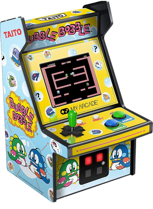 My Arcade Taito Micro Players Bubble Bobble display with vivid color for authentic retro gaming