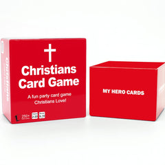 MY HERO CARDS Christians Card Game at a church retreat during a break