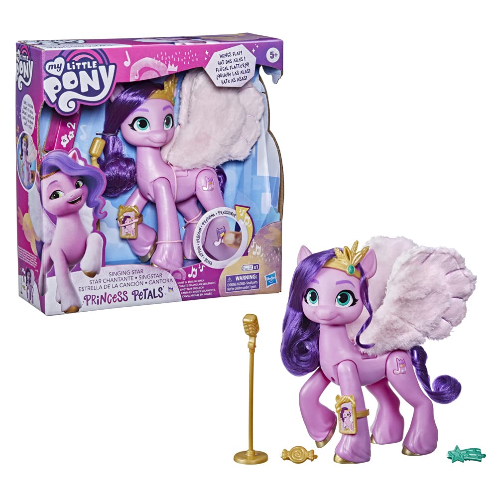 My Little Pony Pipp accessories: microphone stand, cell phone, tiara, and hair barrettes