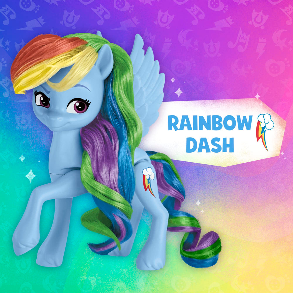 My Little Pony Rainbow Celebration soft manes and vibrant tails on all ponies