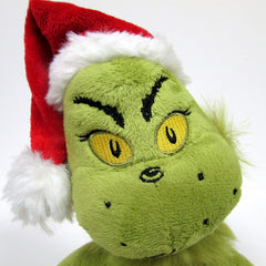 My Pet Elephant Miser Christmas plush face detail highlighting character expression and stitching.