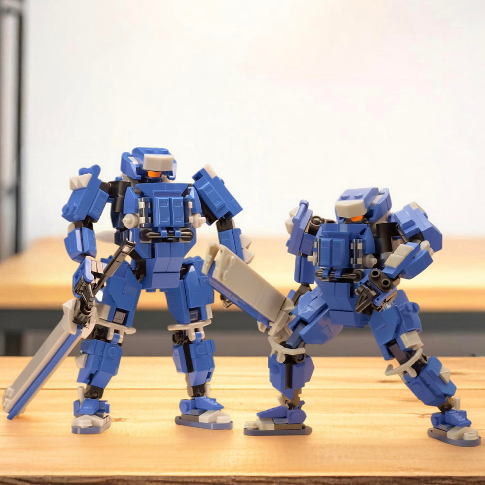 MyBuild Keiji 5027 blue armor greatsword design with sci-fi hero aesthetics