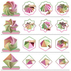 Mydhall fractal colorful variants 4pcs showcase vibrant visual stimulation.