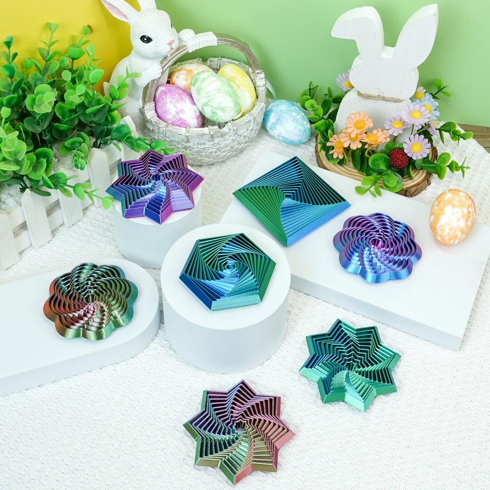 Mydhall fractal fidget hexagon side view offers tactile relief on the go