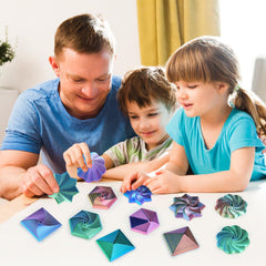 Mydhall fractal fidget octagon star close up emphasizes sensory engagement