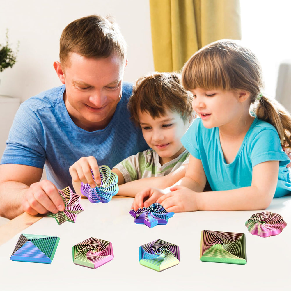 Mydhall fractal fidget octagon-star with vibrant visuals for focus.