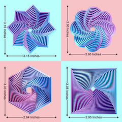 Mydhall fractal fidget square pattern view sparks mindful exploration