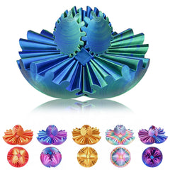 Mydhall Gear Ball forest green close-up showing tactile gears for sensory focus.