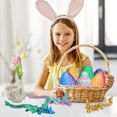 Mydhall gradient dragon egg decor on a shelf adds whimsy
