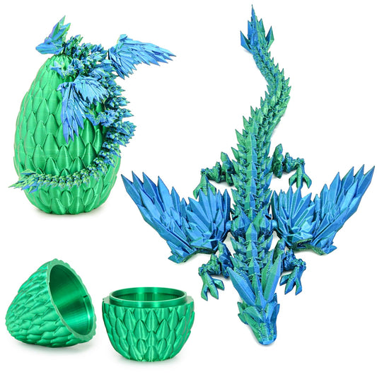 Mydhall gradient dragon egg in forest green for captivating display decor.