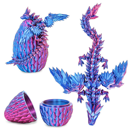 Mydhall gradient dragon egg with vibrant colors for fantasy decor.