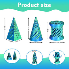 Mydhall Spiral Cone blue-green desk ornament and conversation starter