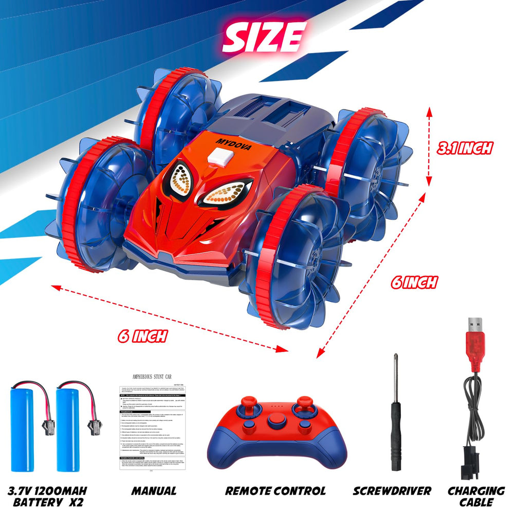 MYDOVA 4WD RC car on all-terrain surfaces demonstrates versatile performance.