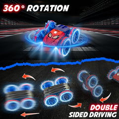 MYDOVA 4WD RC car navigates shallow water, proving amphibious action.