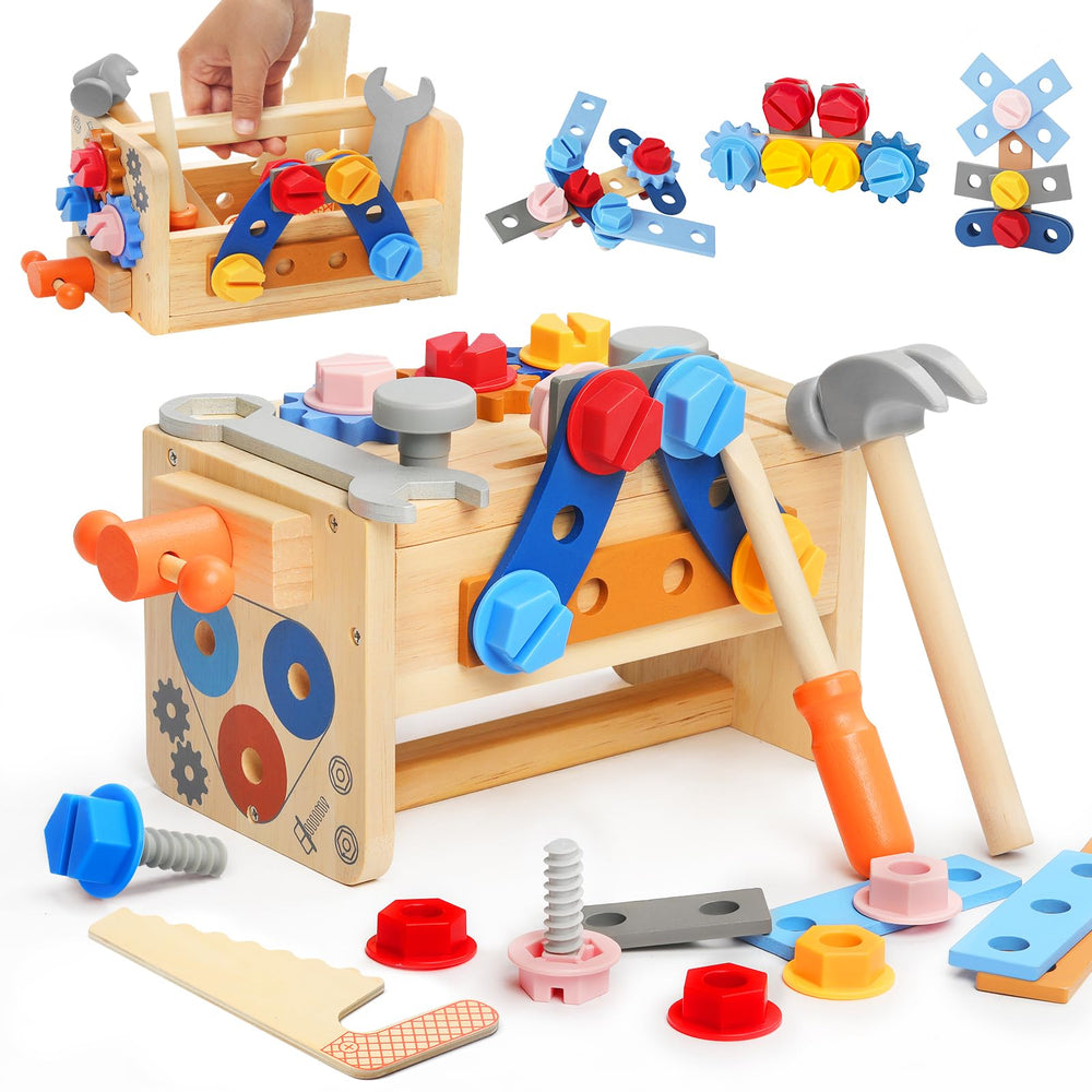 Myfolrena Kids Tool Set with Belt, great gift to spark creativity and pretend play.