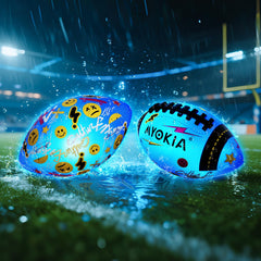 MYOKIA durable rubber football is easy to grip for kids