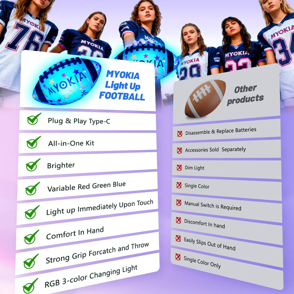 MYOKIA lightweight outdoor football easy to grip and throw