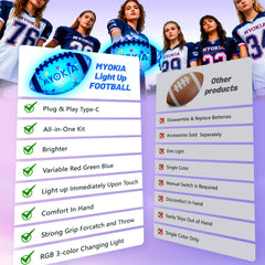 MYOKIA lightweight outdoor football easy to grip and throw