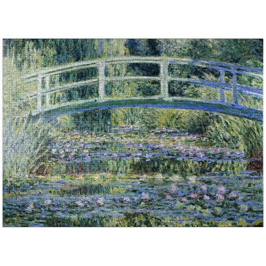 MyPuzzle Claude Monet Water Lilies Bridge puzzle box with premium, precision-cut pieces for adults.